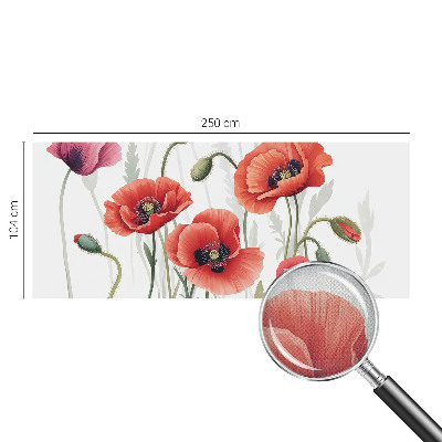 Samolepilna fototapeta z motivom rdečih makov
