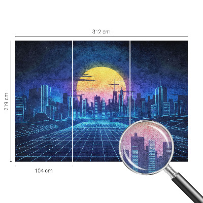 Samolepilna fototapeta za dnevno sobo z motivom futuristične pokrajine