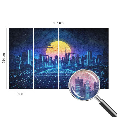 Samolepilna fototapeta za dnevno sobo Futuristična pokrajina