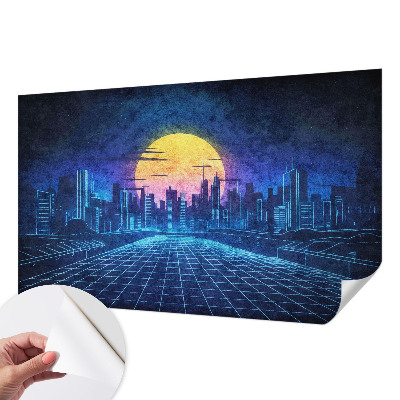 Samolepilna fototapeta za dnevno sobo Futuristična pokrajina
