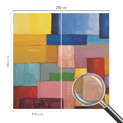 Samolepilna fototapeta z motivom barvnih pravokotnikov