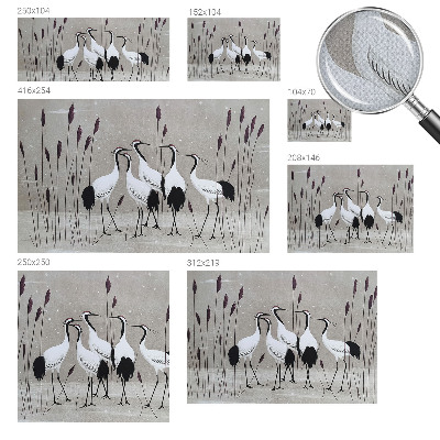 Samolepilna fototapeta za dnevno sobo Jata žerjavov