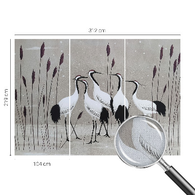 Samolepilna fototapeta za dnevno sobo Jata žerjavov