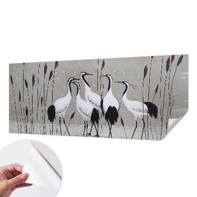 Samolepilna fototapeta za dnevno sobo Jata žerjavov