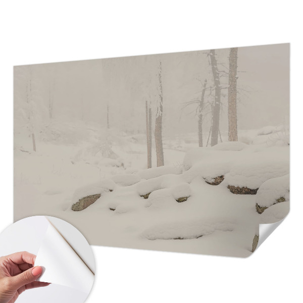 Otroška fototapeta s motivom snežnega gozda