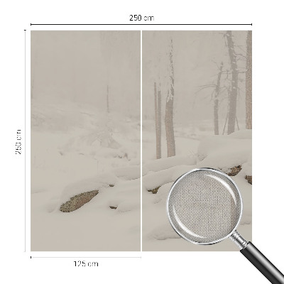 Otroška fototapeta s motivom snežnega gozda
