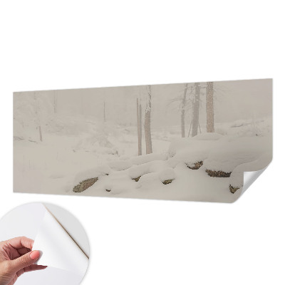Otroška fototapeta s motivom snežnega gozda