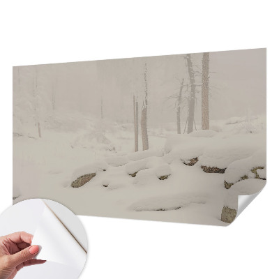 Otroška fototapeta s motivom snežnega gozda