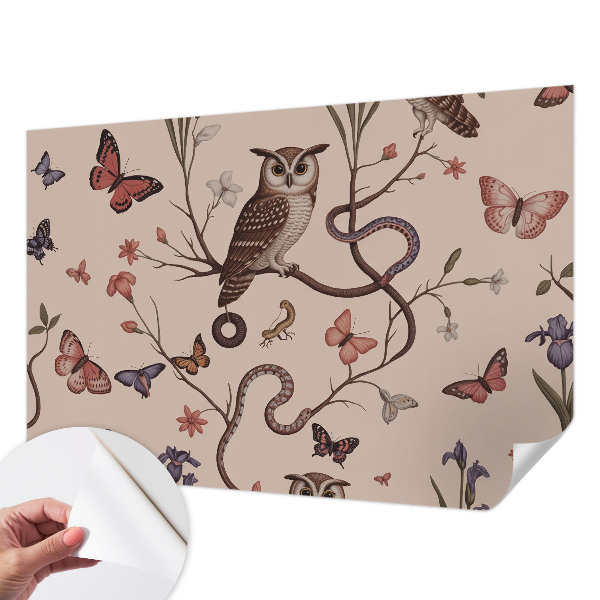 Samolepilna fototapeta za spalnico Sova narava