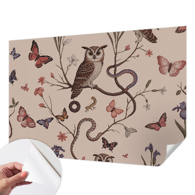 Samolepilna fototapeta za spalnico Sova narava