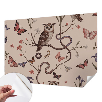 Samolepilna fototapeta za spalnico Sova narava