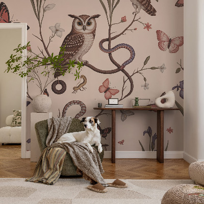 Samolepilna fototapeta za spalnico Sova narava