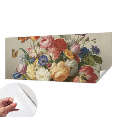 3D fototapeta Rože in metulji