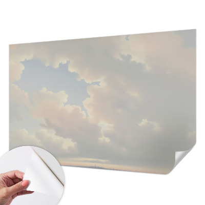 Samolepilna fototapeta za spalnico z motivom v pastelnih barvah neba