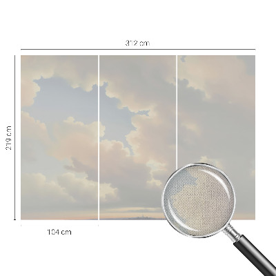 Samolepilna fototapeta za spalnico z motivom v pastelnih barvah neba