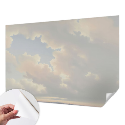 Samolepilna fototapeta za spalnico z motivom v pastelnih barvah neba