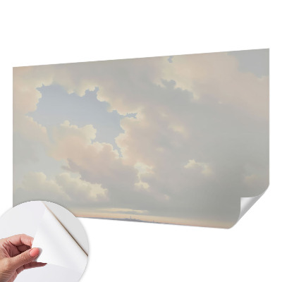 Samolepilna fototapeta za spalnico z motivom v pastelnih barvah neba
