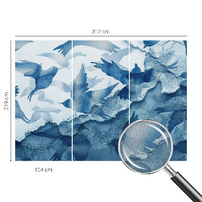 Otroška fototapeta z motivom dinamičnih ptic