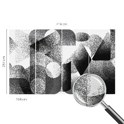 Samolepilna fototapeta za spalnico z motivom geometrijskih oblik