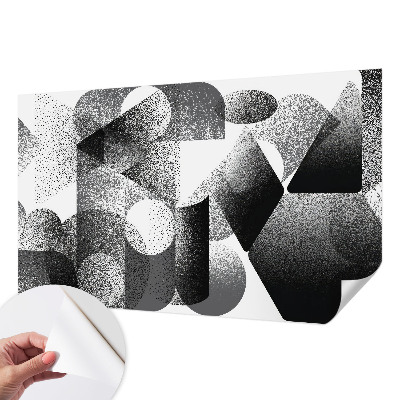 Samolepilna fototapeta za spalnico z motivom geometrijskih oblik