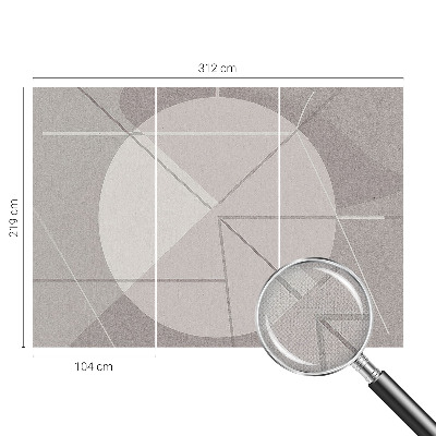 Samolepilna fototapeta za dnevno sobo z abstraktno geometrijo