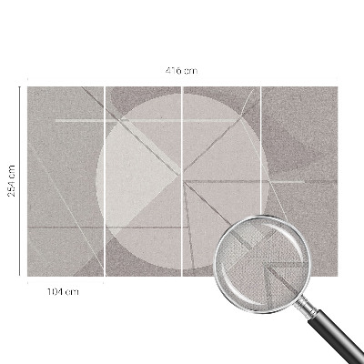 Samolepilna fototapeta za dnevno sobo z abstraktno geometrijo