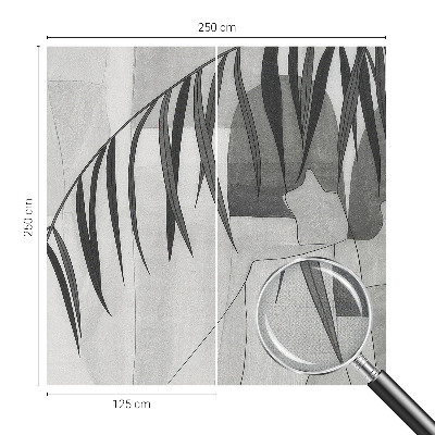Samolepilna fototapeta za spalnico z motivom abstraktne palme