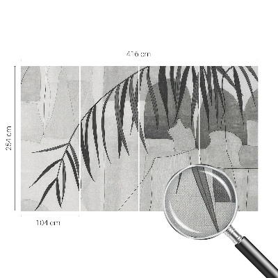 Samolepilna fototapeta za spalnico z motivom abstraktne palme