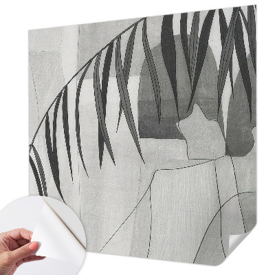 Samolepilna fototapeta za spalnico z motivom abstraktne palme