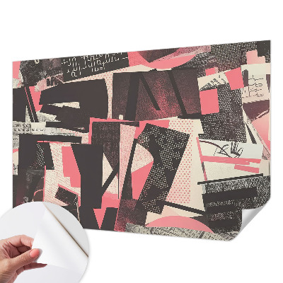 3D fototapeta z geometrijskim kolažem