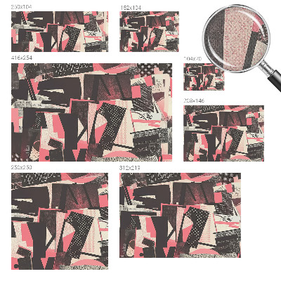 3D fototapeta z geometrijskim kolažem
