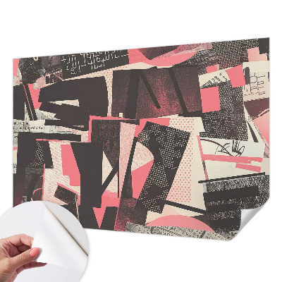 3D fototapeta z geometrijskim kolažem