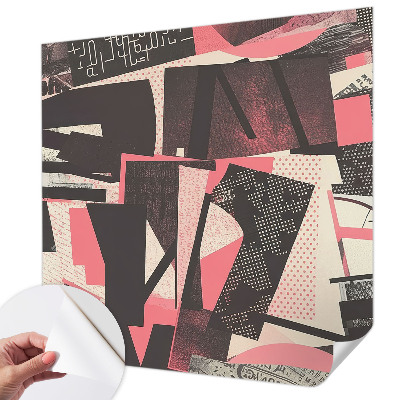 3D fototapeta z geometrijskim kolažem