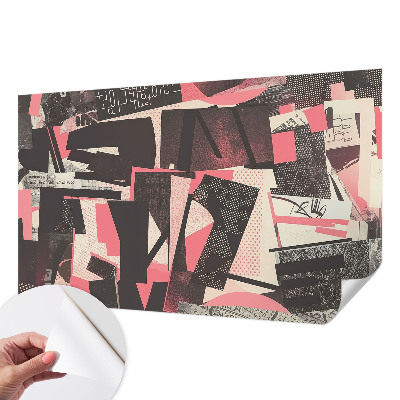 3D fototapeta z geometrijskim kolažem