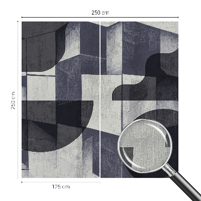 Samolepilna fototapeta za dnevno sobo z motivom geometrijske simetrije