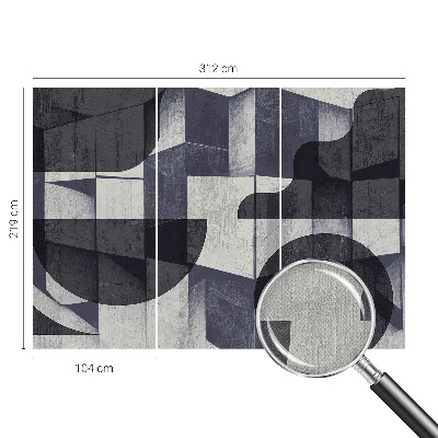 Samolepilna fototapeta za dnevno sobo z motivom geometrijske simetrije