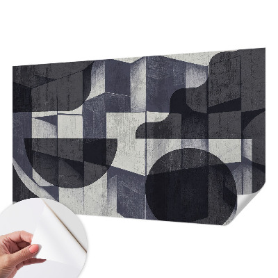 Samolepilna fototapeta za dnevno sobo z motivom geometrijske simetrije