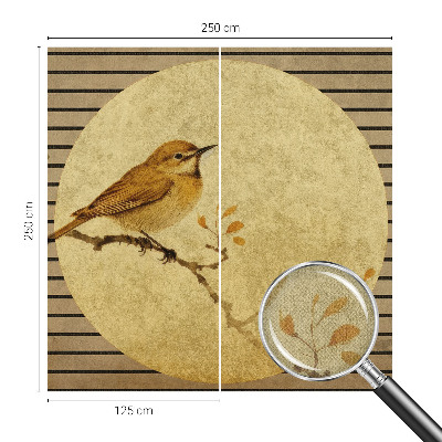Samolepilna fototapeta za spalnico z motivom ptice harmonije