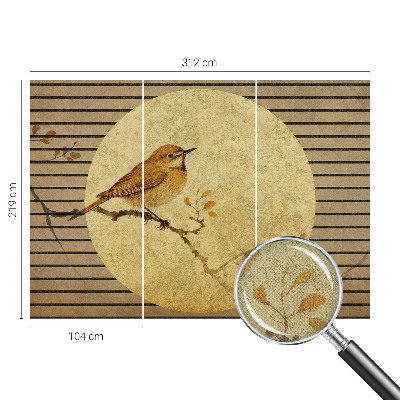 Samolepilna fototapeta za spalnico z motivom ptice harmonije