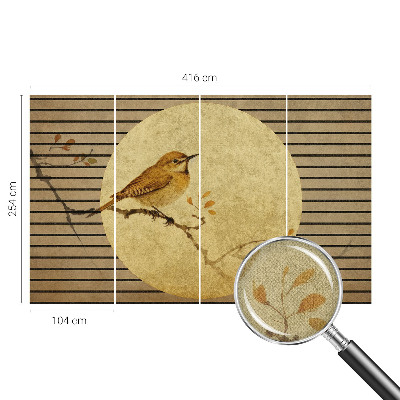 Samolepilna fototapeta za spalnico z motivom ptice harmonije