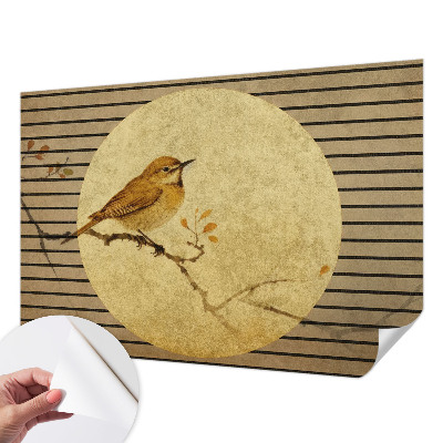 Samolepilna fototapeta za spalnico z motivom ptice harmonije