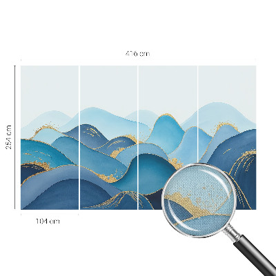 Otroška fototapeta z motivom valovite pokrajine