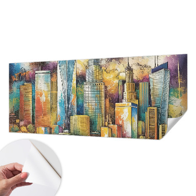 Samolepilna fototapeta za dnevno sobo Mestna panorama