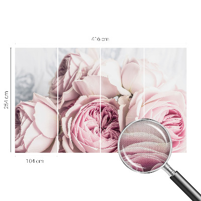 3D fototapeta z motivom rožnatih vrtnic