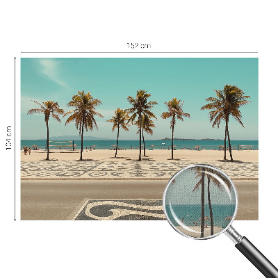 Samolepilna fototapeta za spalnico z motivom plaže s palmami