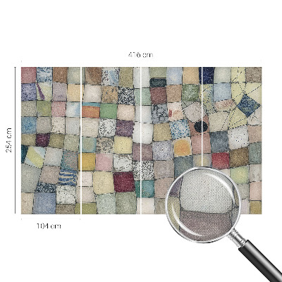 Samolepilna fototapeta za dnevno sobo Barvit mozaik