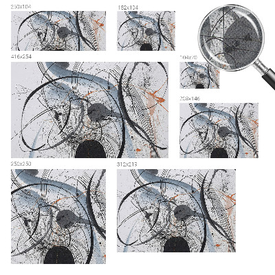 3D fototapeta z ekspresivno abstraktno upodobitvijo