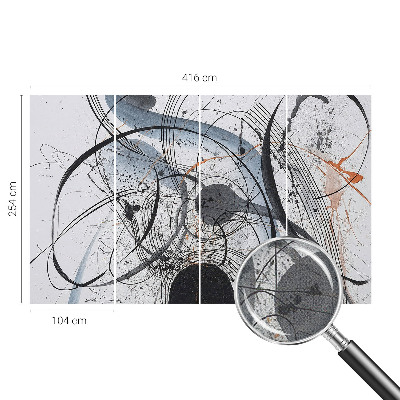 3D fototapeta z ekspresivno abstraktno upodobitvijo