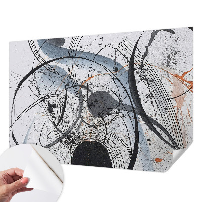 3D fototapeta z ekspresivno abstraktno upodobitvijo