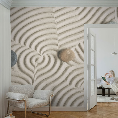 Fototapeta za otroško sobo s harmoničnim valovitim motivom